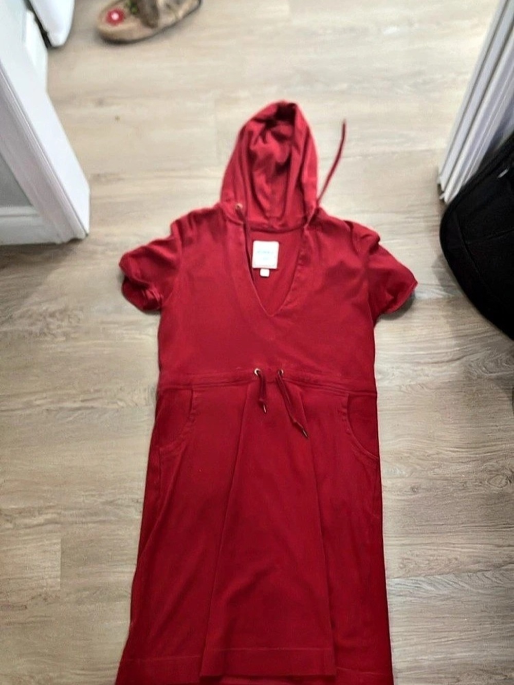 Merona Hooded Red Mini Dress Size Medium